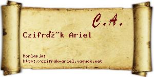 Czifrák Ariel névjegykártya